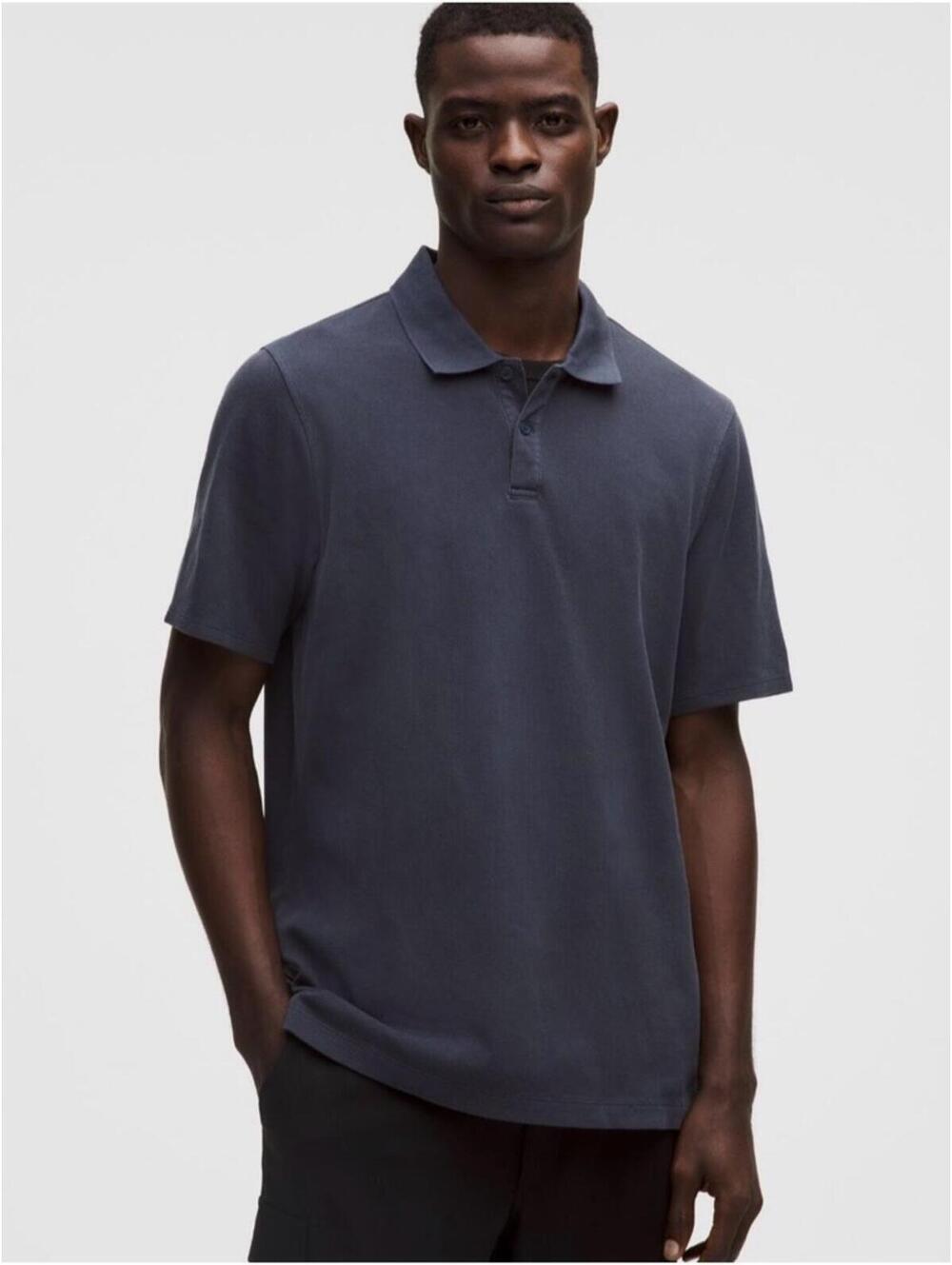 lululemon men’s cotton tech pique short sleeve polo